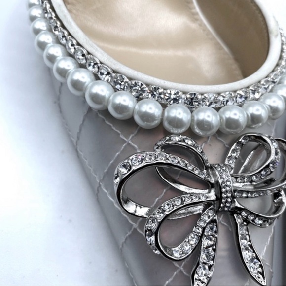 NWOT Mach & Mach Bow of Elizabeth heels. Size 38.5 - Picture 5 of 10